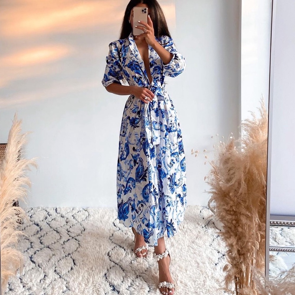 Zara Poplin Dress Size Large